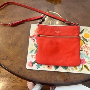 Beautiful coral/orange pebbled Kate Spade Crossbody Bag